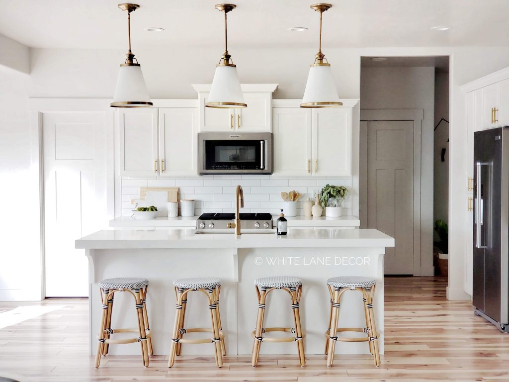 Gold And White Kitchen - White Lane Decor